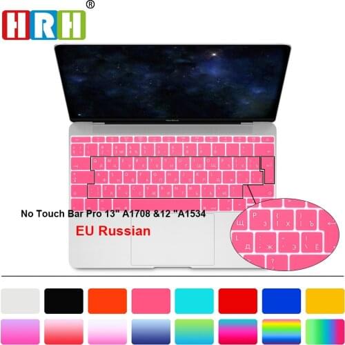 HRH Russian UK Silicone Keyboard Cover Skin for Macbook Pro 13" A1708 (2016 Release No Touch Bar) for Macbook 12"A1534 Retina