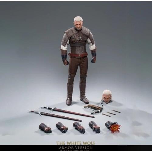 Pre-sale 1/6 Scale MT006 Armored White Wolf Demon Hunter Geralt Full Set 12" Male Soldier Action Figure Model
