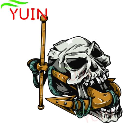 Funny Anchor Skull Car Sticker Motorcycle Auto Accessories PVC Graphic Decoration High Quality Waterproof Decal 15*13cm