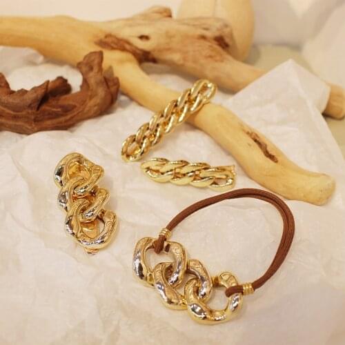 2020 Korea New Vintage Metal Chain Hair Clips Hairpins For Women Girls Fashion Hair Accessories Hairgrips