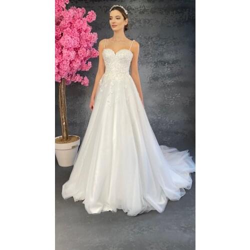 Womens Off White Strapless Double Straps Wedding Dress Bridal Dress Custom Design Evening Dress Quality Embroidered Bridesmaid