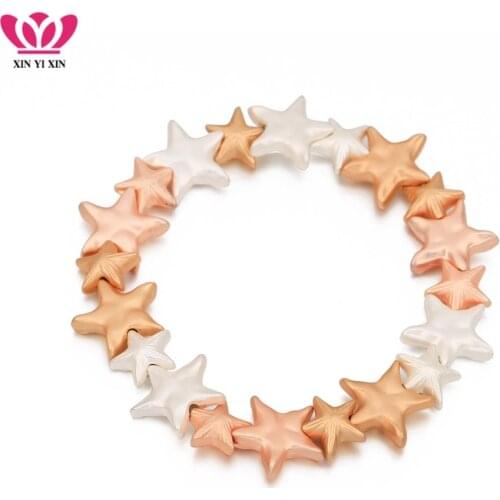 Star Charms Strand Bracelets & Bangles Colorful Charms Bracelets for Women Vingtage Jewelry Pulseira Feminina Girl Party Gifts