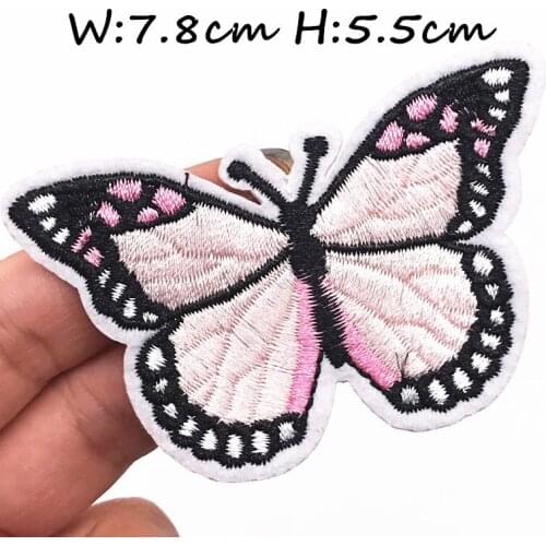 10Pcs/lot Iron On Patches For Clothing Multicolor Butterfly Embroidery Patch Appliques Badge Stickers For Clothes Backpack