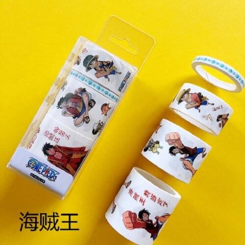 4 Pcs/Set Anime Naruto ONE PIECE Washi Tape Toilet-Bound Hanako-kun Adhesive Tape DIY Journal Decoration