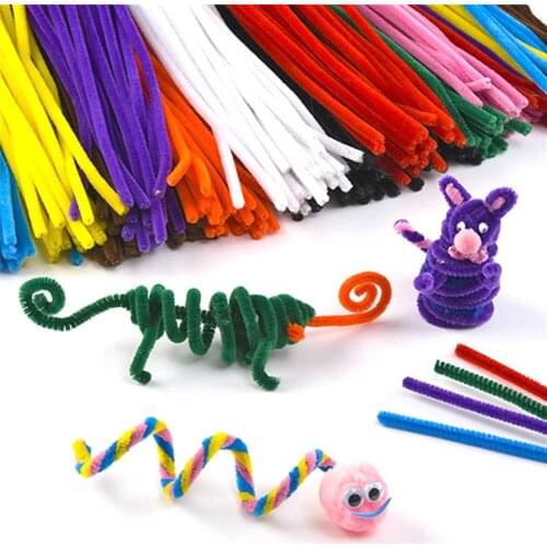 500 Pcs DIY Craft Toys Montessori Materials Children Puzzle Twisted Plush Sticks Pipe Cleaner Handmade Toy Educational Toys