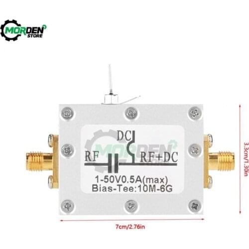 DC1-50V 10MHz-6GHz Bias Tee 10MHz-6GHz Broadband Radio Frequency Microwave Coaxial Bias Measuring Accessories Dropship