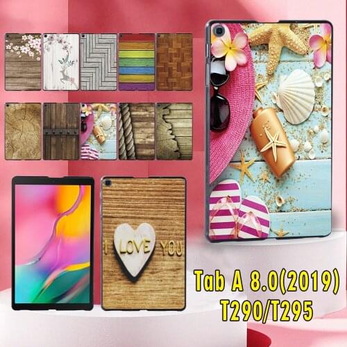 Tablet Back Cover for Samsung Galaxy Tab A 8.0 Inch (2019) T290/T295 Anti-fall Durable Plastic Ultra-thin Half Edging Case+pen