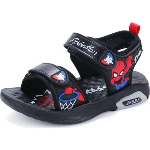 Disney childrens leather sandals new wear-resistant childrens shoes summer boys beach shoes