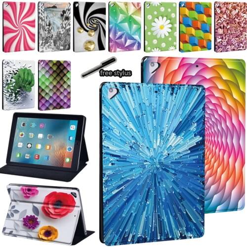 For Apple IPad Air 1 /Air2 9.7"/Air 3 10.5" 2019 /Air 4 2020 10.9" PU Leather Stand Foldable Dust-proof Protective Case+Stylus
