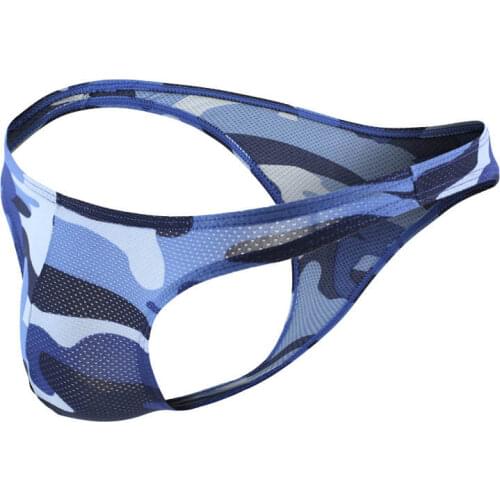 Breathable Underwear Sexy Mens Mini Bikini Briefs Camouflage Males Jockstrap Lingerie Gay Low rise Cueca Camo Soft Underpants