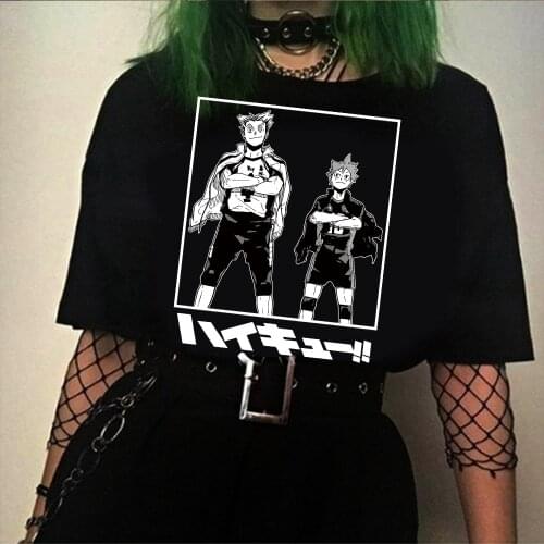 Haikyuu Kuroo Anime T Shirt Men Fly High Graphic Tees Summer Tops Bokuto and Hinata Japanese Cartoon T-shirt Tops Unisex Male