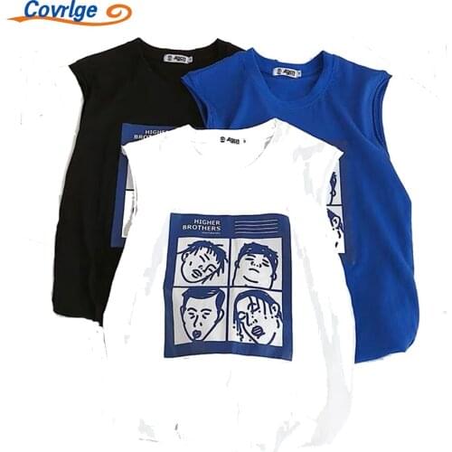 Covrlge Cotton Sports Vest Three-color Trend Wild Sports Waistcoat Comfortable Loose Breathable Vest Mens Tank Top MBS006