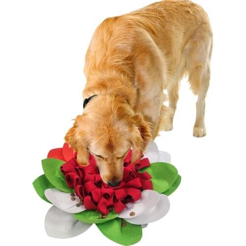 Pet Dog Toy Slow Feeding Pad Flower Sniffing Pad Dog Find Slow Feeding Food Foraging Skills Training Mat Puppy Interactive Toys