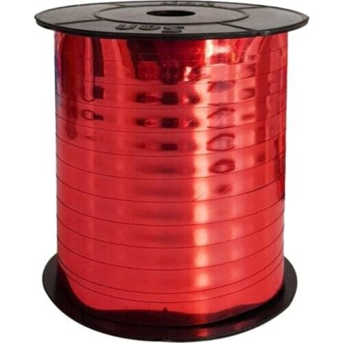 Red Metallic 200 mt Metallized Rabant Raffia Ribbon Ribbon Top 8 mm