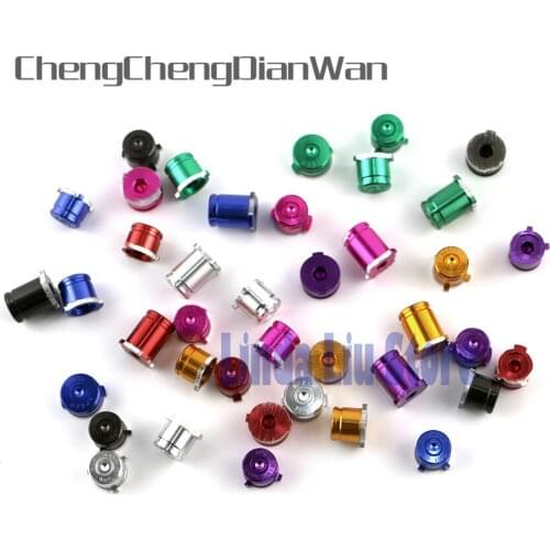 150pcs=30sets Chrome Metal 9mm Bullet Buttons Mod Kit For Xbox One xboxone Controller ABXY & Guide Button