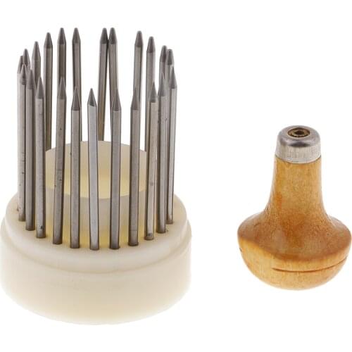 Set 23 Pieces Crimping Tools Jewelry Steel Tool Diamond Bead Stone Piercing