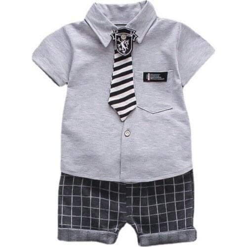 New Fashion Summer Baby Boys Clothes Suit Children Casual Shirt Shorts 2Pcs/Sets Toddler Sports Costume Outfits Kids Tracksuits