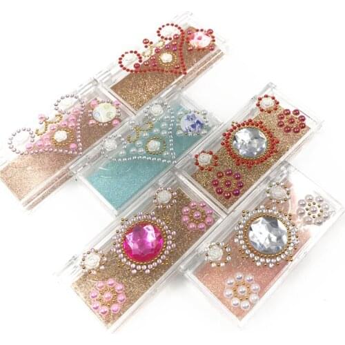 New Design Eyelash Packaging Box Wholesale Empty Lash Boxes With Tray Rectangle Case 25mm Mink Lashes Creative Eyelashes Package