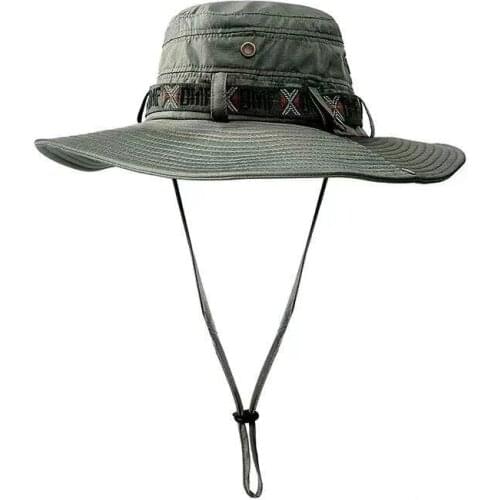 Summer Mens And Womens Fashion Sun Wide Brim Anti Ultraviolet Quick Drying Fishermans Hat, Camping Fishing Hiking Bucket Hat