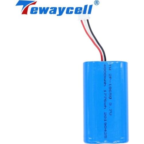 Tewaycell Rechargeable Lithium Ion 3.7v 18650 2P 4800mAh Battery Pack With Pcb And 10K NTC