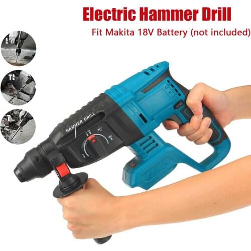 21V Rotary Hammer Drill Electric Hammer Impact Drill Brushless Rechargeable Impact Function Perforator For Makita 18V Battery