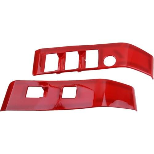 Plastic Front Red Door Armrest Window Lift Switch Buttons Cover Fit For Toyota Tacoma 2016 2017 2018 2019 2020 left hand Drive