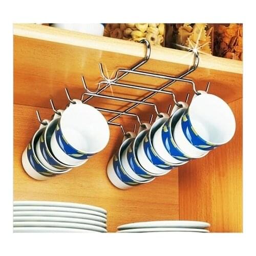 PORTABLE CABINET INSIDE GLASS AND CUP HANGER, KITCHEN ORGANIZER