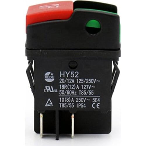 KEDU HY52 125/250V Industrial Electric Push Button Switches Power On Off Switch for Mechanical Appliance Electrical Machine Room