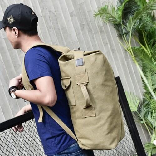 Large Capacity Rucksack Man Travel Bag Mountaineering Backpack Male Luggage Canvas Bucket Shoulder Bags for Boys Men Backpacks