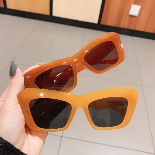 Fashion Cat Eye Sunglasses Women Vintage Jelly Color Eyewear Brand Designer Men Trending Shades UV400 Sun Glasses