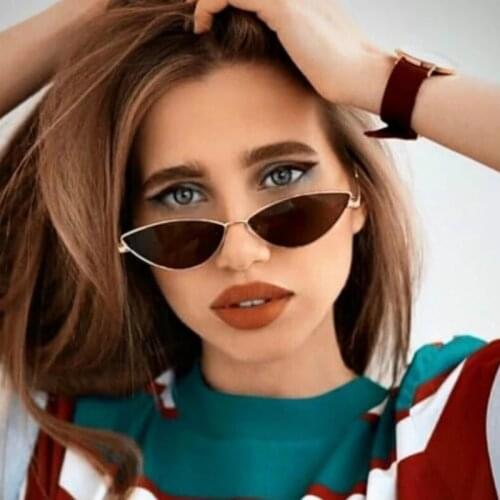 ONEVAN Cateye Sunglasses Women 2021 Metal Vintage Glasses Women Luxury Designer Eyeglasses Women/Men Retro Oculos Wholesale Bulk