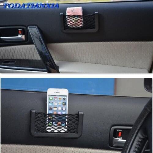 14*7cm Universal Car Seat Back Storage Net Bag FOR mitsubishi lancer 10 lifan x60 priora kia sportage 3 haval h6 granta lada