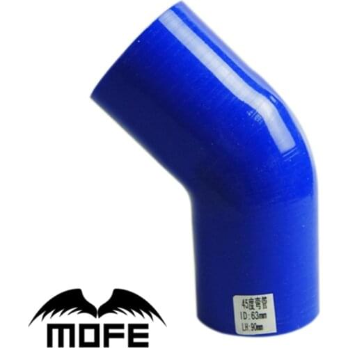 MOFE Universal 45 Degree Silicone Hose 51mm/57mm/63mm/70mm/76/mm 45 Degree Elbow Reducer Pipe Hose