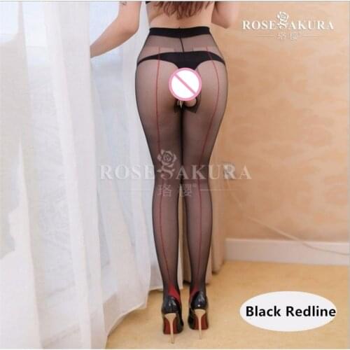 12D Vintage Cuban back line with Heel Toe reinforcement open-crotch high waist pantyhose, crotchless Tights sexy lingerie 0807