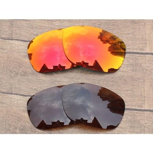 Vonxyz 2 Pairs Ruby Mirror & Bronze Brown Polycarbonate Replacement Lenses for-Oakley Ten X Frame