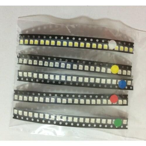 100pcs/lot 1210 light Package LED Package Red White Green Blue Yellow each 20pcs 3225 led