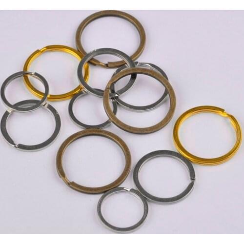 200piece Antique Bronze Rhodium Plated Gold Plated Split Key Ring Round Split Ring Findings For Keychains Jewelry DIY