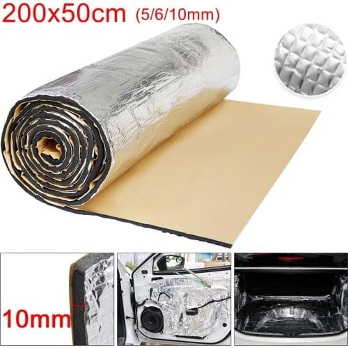 200x50cm 5/6/10mm Car Sound Deadener Mat Heat Proofing Insulation Car Sound Proofing Deadening Foam For Hood Engine Sticker