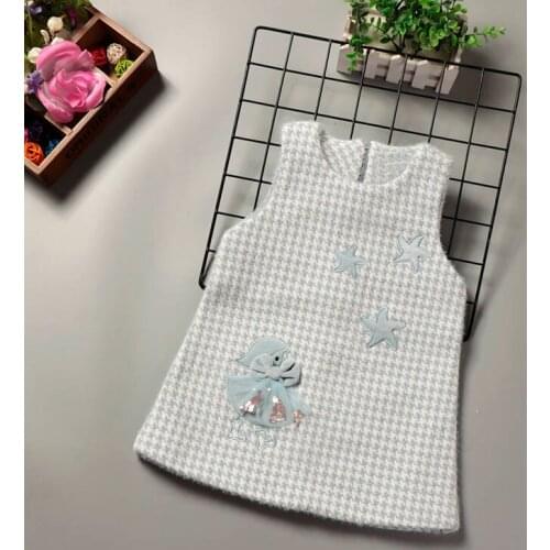 2020 Girl Dresses Fashion Cartoon Sleeveless Princess Dress for Girl Toddler Baby Clothes High Quality Casual Plaid Kids Clothes