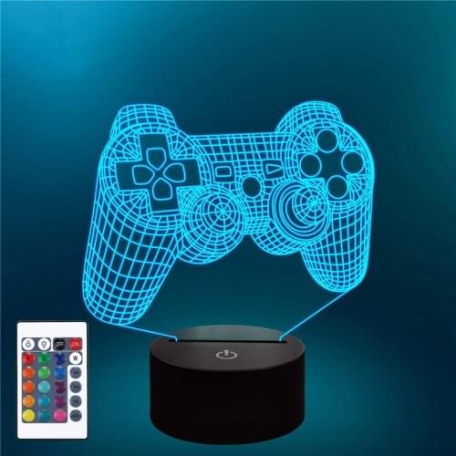 3D Lamp Illusion Night Light with Remote Control Touch 16 Color Changing Desk Lamps Kids Room Decor Birthday Gifts