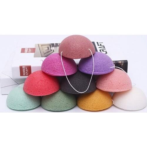 4pcs Round Konjac Exfoliator Cleanse Sponge Woman Facial Skin Care Cleaning Tools Face Cosmetic Puff Maquiagem Makeup Tools