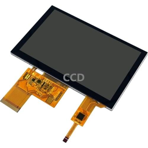 5 inch capacitive touch screen 800x480 high-definition highlight 450CD/M^2 display I2C interface multi-touch