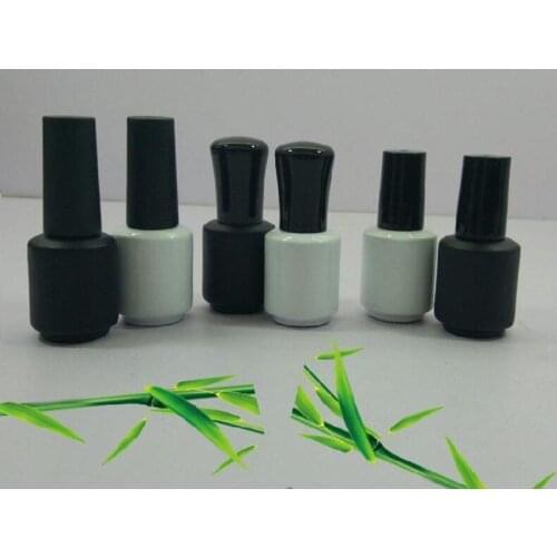 8ml Empty Nail Polish Bottle with Brush white black Container Bottles MakeUp Refillable Container fast shipping