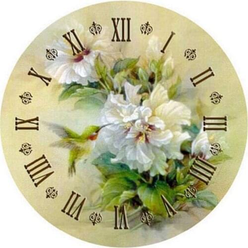 Lily clock 3D Diy diamond paintings By numbers rhinestone needlework Diamonds embroidery mosaic Wall decor flowers picture