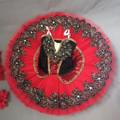 Black Red Ballet Tutu For Adult Professional Ballet Tutu Women Child Kid Girls Ballerina Party Dress Dancing Costumes For Ballet