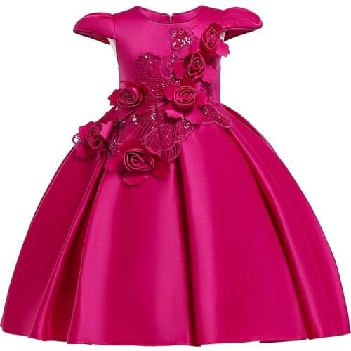 Kids Dresses For Girls Children Evening Gown 2021 Summer Flower Girls Wedding Dress Elegant Teenage Kids Princess Chic Dress 12Y