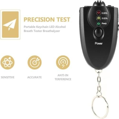 Drop shipping Styling Portable Keychain Design LED Alcohol Breath Tester Breathalyzer Alcohol Analyzer Diagnostic Tool Hot