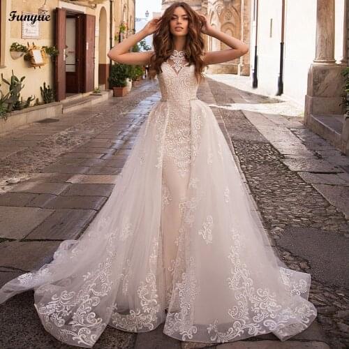 Funyue Mermaid Silhouette Wedding Dresses
