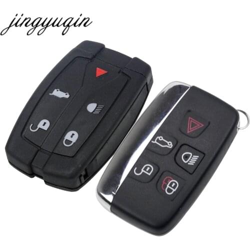 Jingyuqin 10pcs 5 Button Remote Key Shell Fob Case Fit For Land Rover Freelander 2 3 for Ranger Rover Evoque Discovery 4