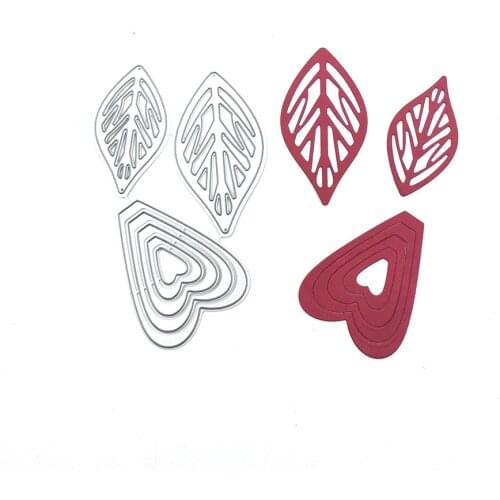 Julyarts Heart Leaf Scrapbooking Cutting Dies For DIY Scrapbooking Decorative Embossing Handcraft Die Cutting Template
